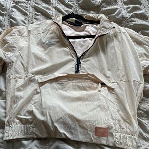 NIKE FUTBOL LONG SLEEVE PEACH SWEATSHIRT CROP TOP size small